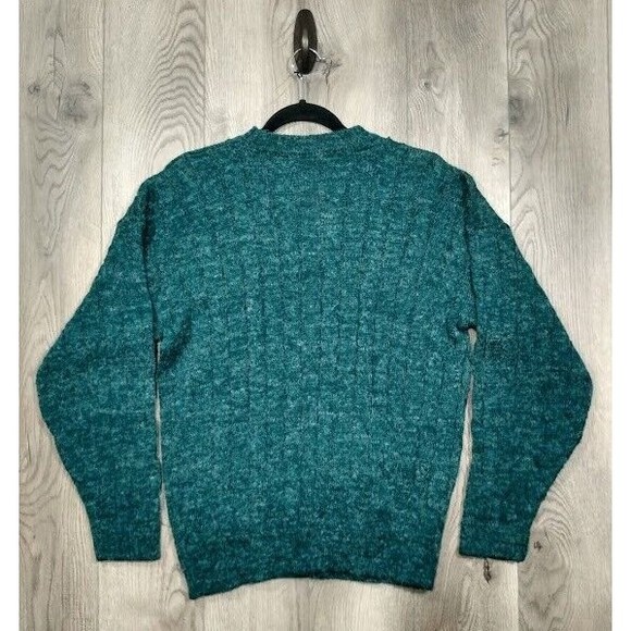 Vintage Eric Rhodes Sweater Mens Size Medium Crew Neck Long Sleeve Green - Picture 2 of 5